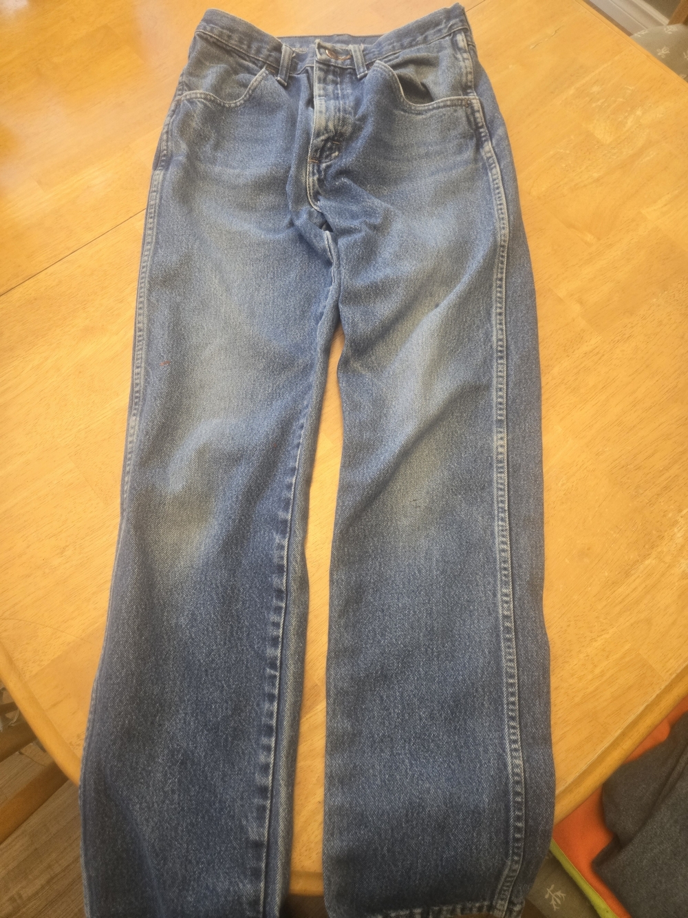 Rustler Men's Straight Leg Blue Denim Jeans